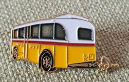 A301 Pin PTT Post Postauto Postbus Bus Personenanhänger 1948