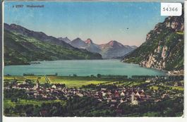 Wallenstadt - Generalansicht - Litho