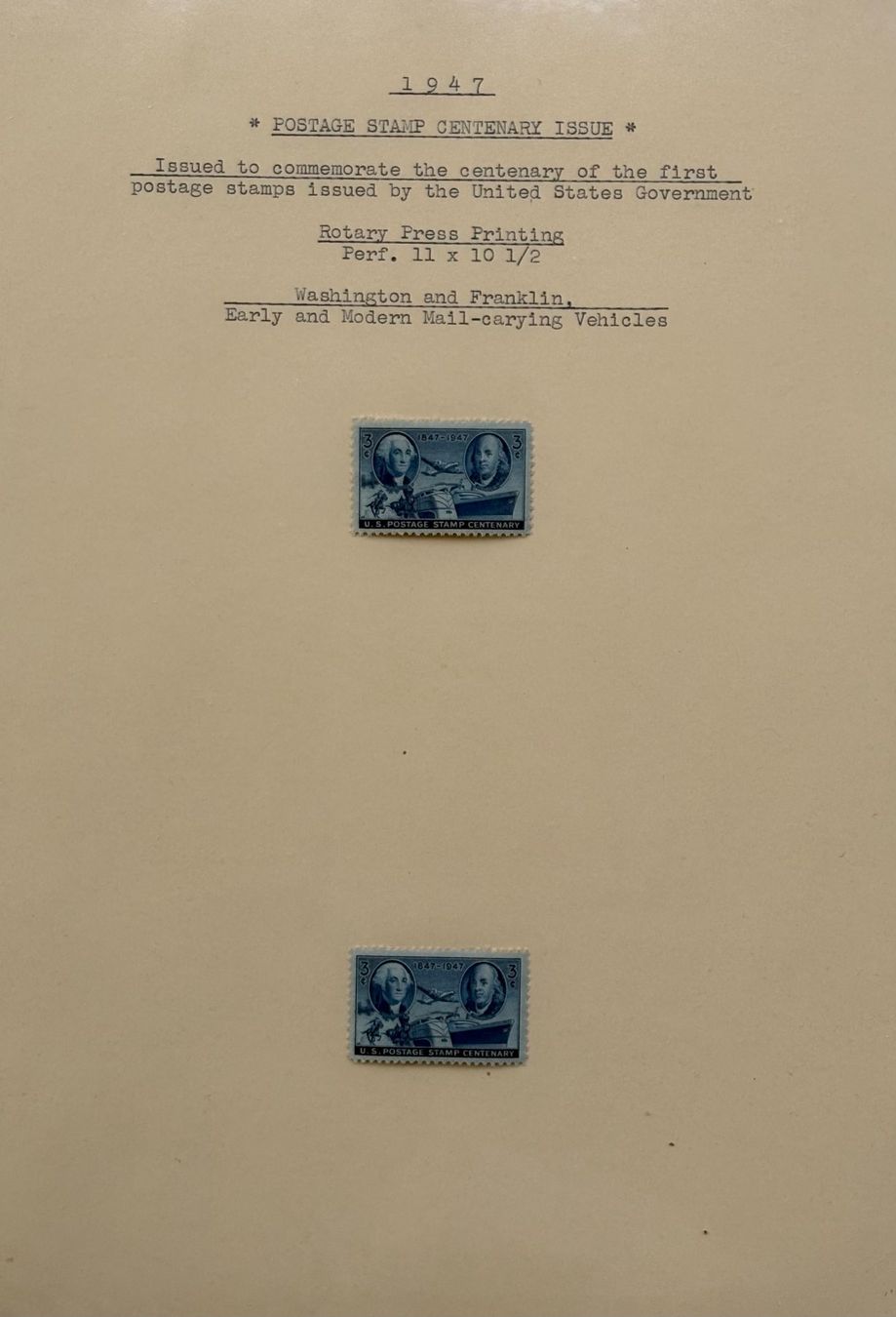 Tutti i francobolli: LOT USA BRIEFMARKEN EISENBAHN 1944/47 – Usato da Ostermundigen venduto da wini63 3