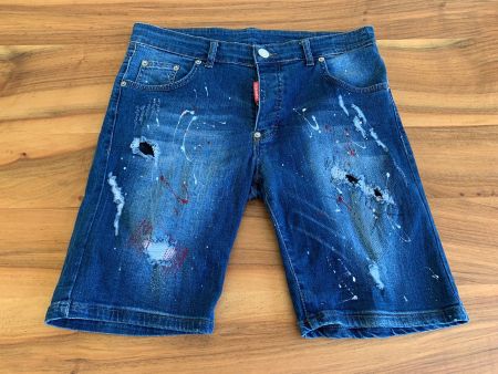 Coole Dsquared2 Jeans Shorts, Sommer, Used-Look, Grösse 34