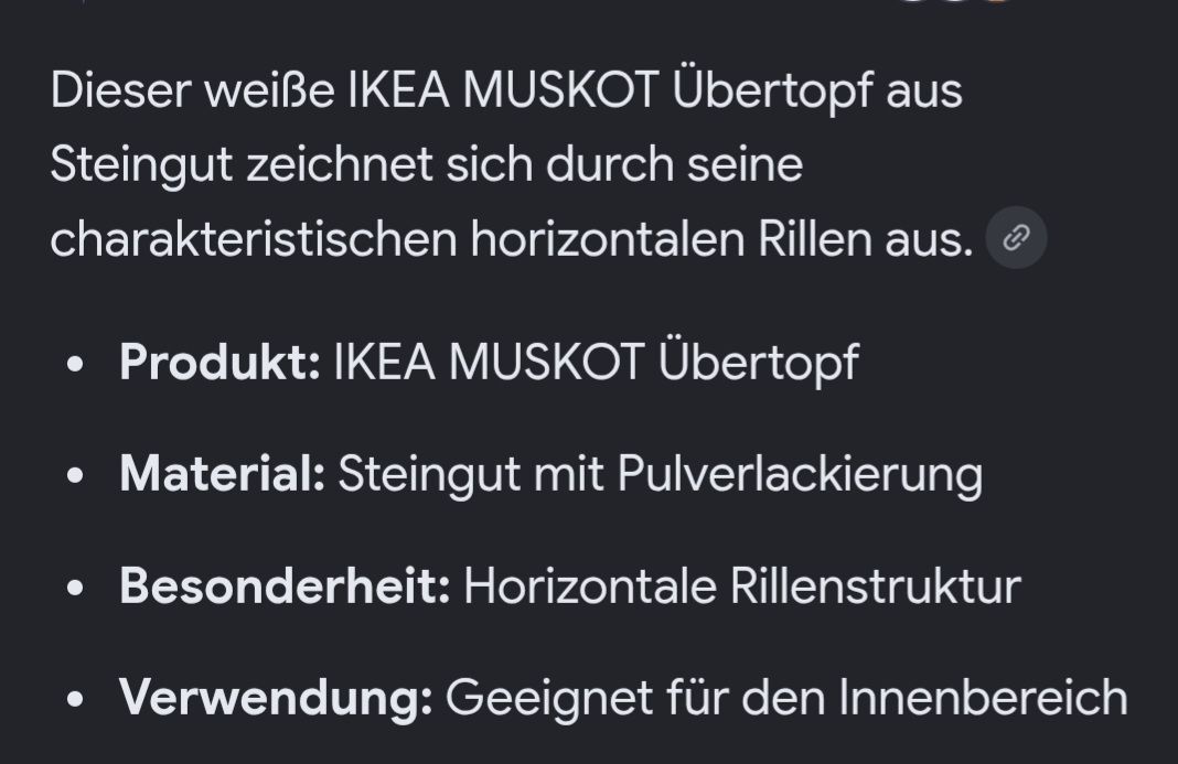 Ikea Vasi per fiori: IKEA  Übertopf weiss Steingut mit Rillen – Nuovo e nell'imballaggio originale da Aarburg venduto da brujil 1