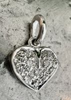 Herz-Anhänger Weissgold mit Diamanten