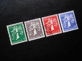 CH ZNr 232-235 (fr) 1939 CHF 27  Lot 378