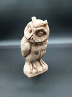 Eulen Figur aus Steinoptik Material gebraucht 