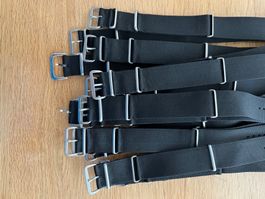 Bracelet de montre NATO noir, neuf, lot  de  vives  colore