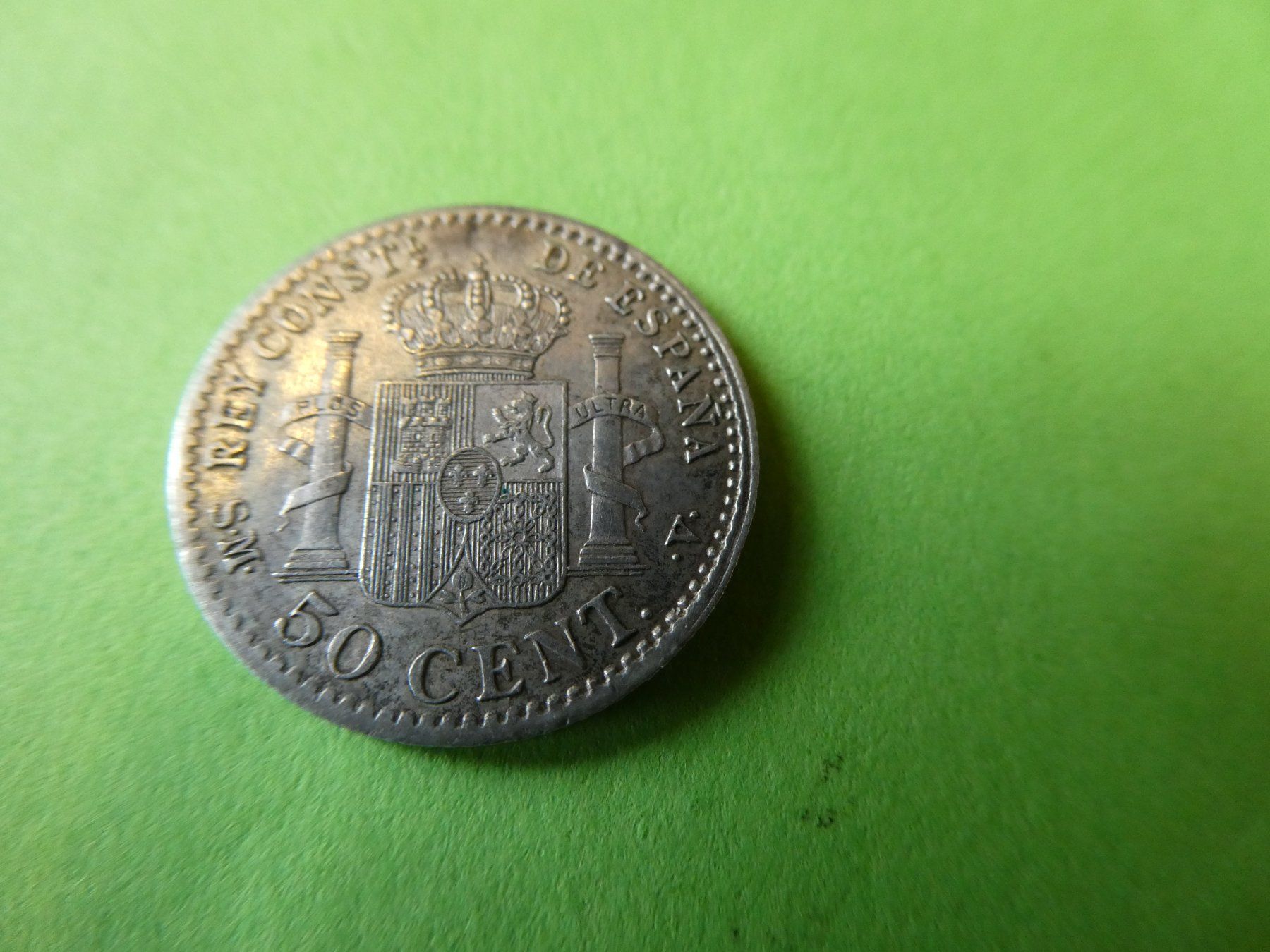 Toutes les monnaies: Spanien 1904, 50 Centimos - Silber – D'occasion à Hinterforst par Rohusri 1