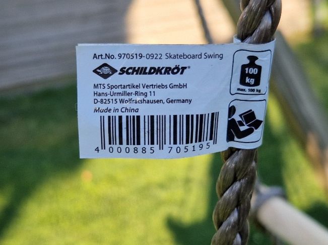 Altre altalene da giardino: Schildkröt Skateboard-Schaukel – Usato da Niederstetten venduto da Elmar77 2