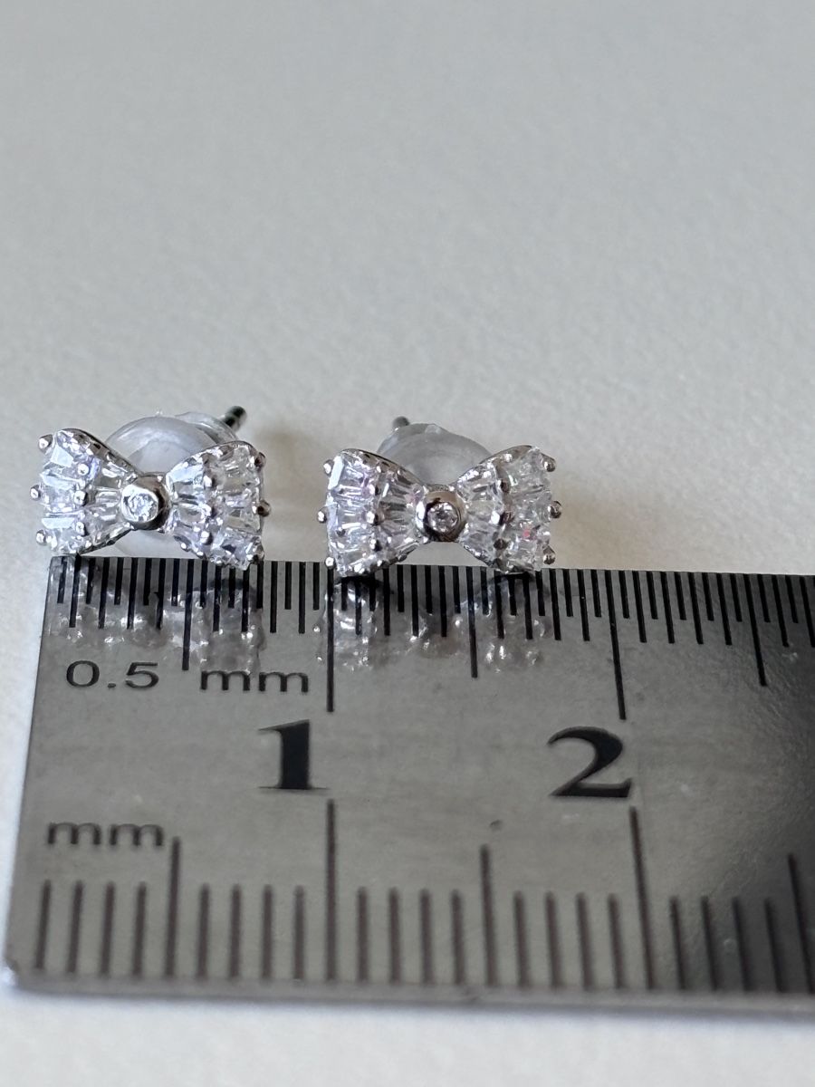 Orecchini pendenti & Orecchini a lobo: Studs Earrings. 925 Silver with moissanite stone. – Nuovo (secondo la descrizione) da Dübendorf venduto da S1973E 6