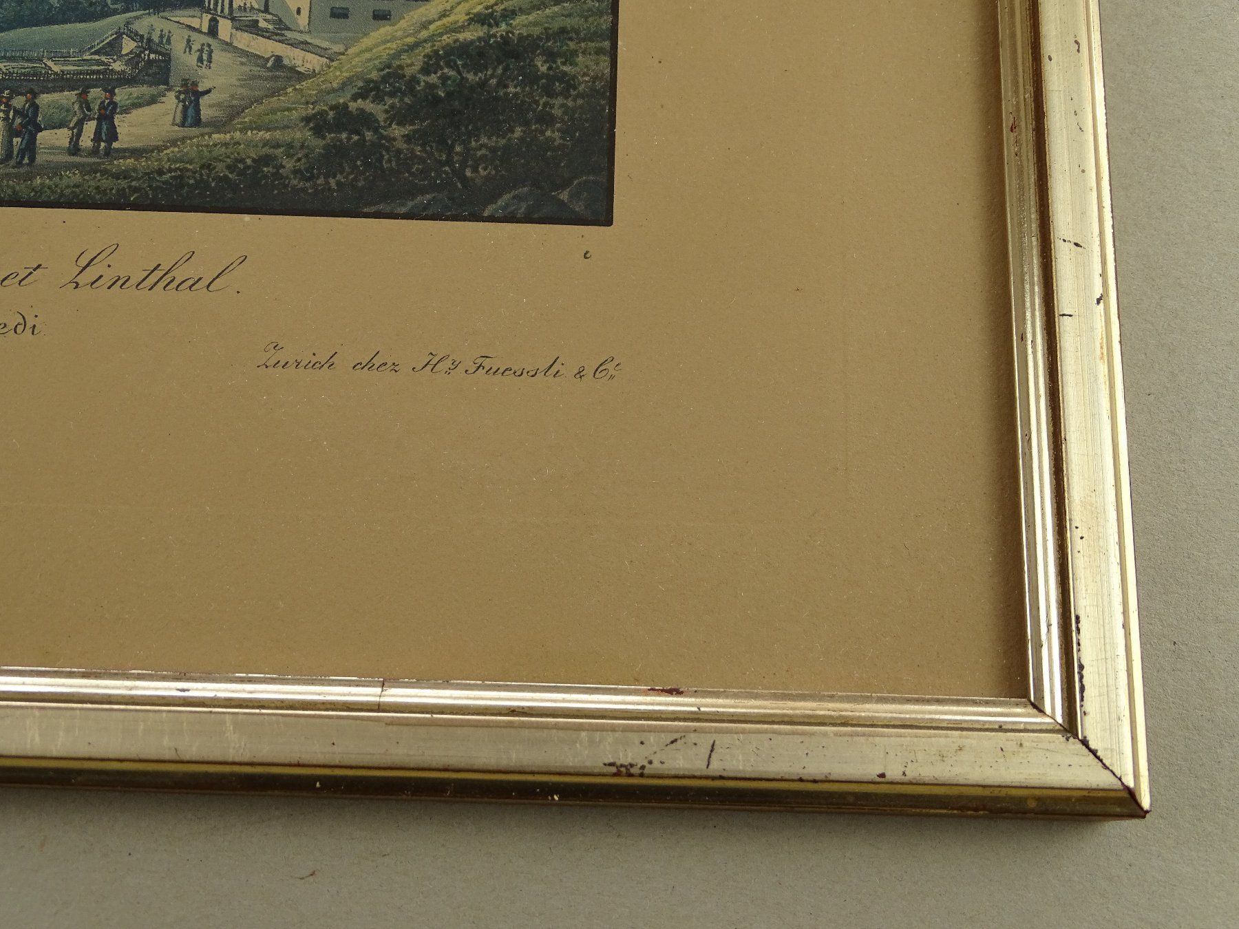 Incisioni: STACHELBERG & LINTHAL, GLARUS, AQUATINTA UM 1830 – Usato da Grüningen venduto da Kartensammler 6