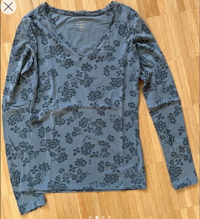 Damen Langarmshirt, The Basics, Gr. XS, Blumenmuster