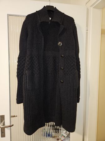 luxus marke Celine  woll Strickjacke in dunkelgrau