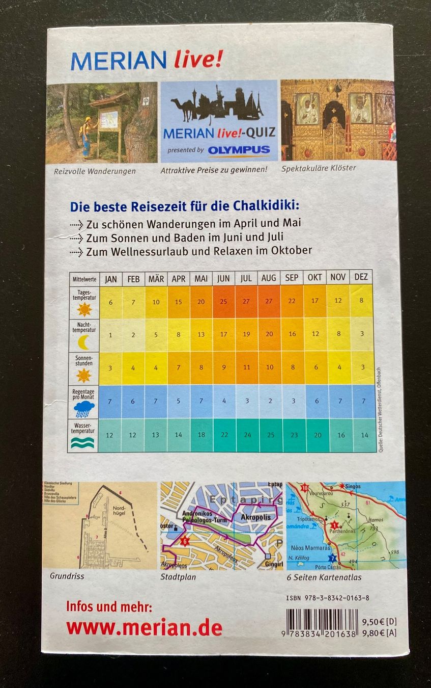 Libri: CHALKIDIKI / MERAN LIVE ! / REISEFÜHRER – Usato da Nussbaumen AG venduto da schuba2000 2