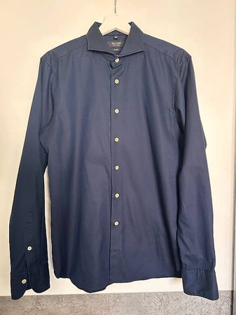 Hemd dunkelblau Olymp Signature Casual, Gr 40