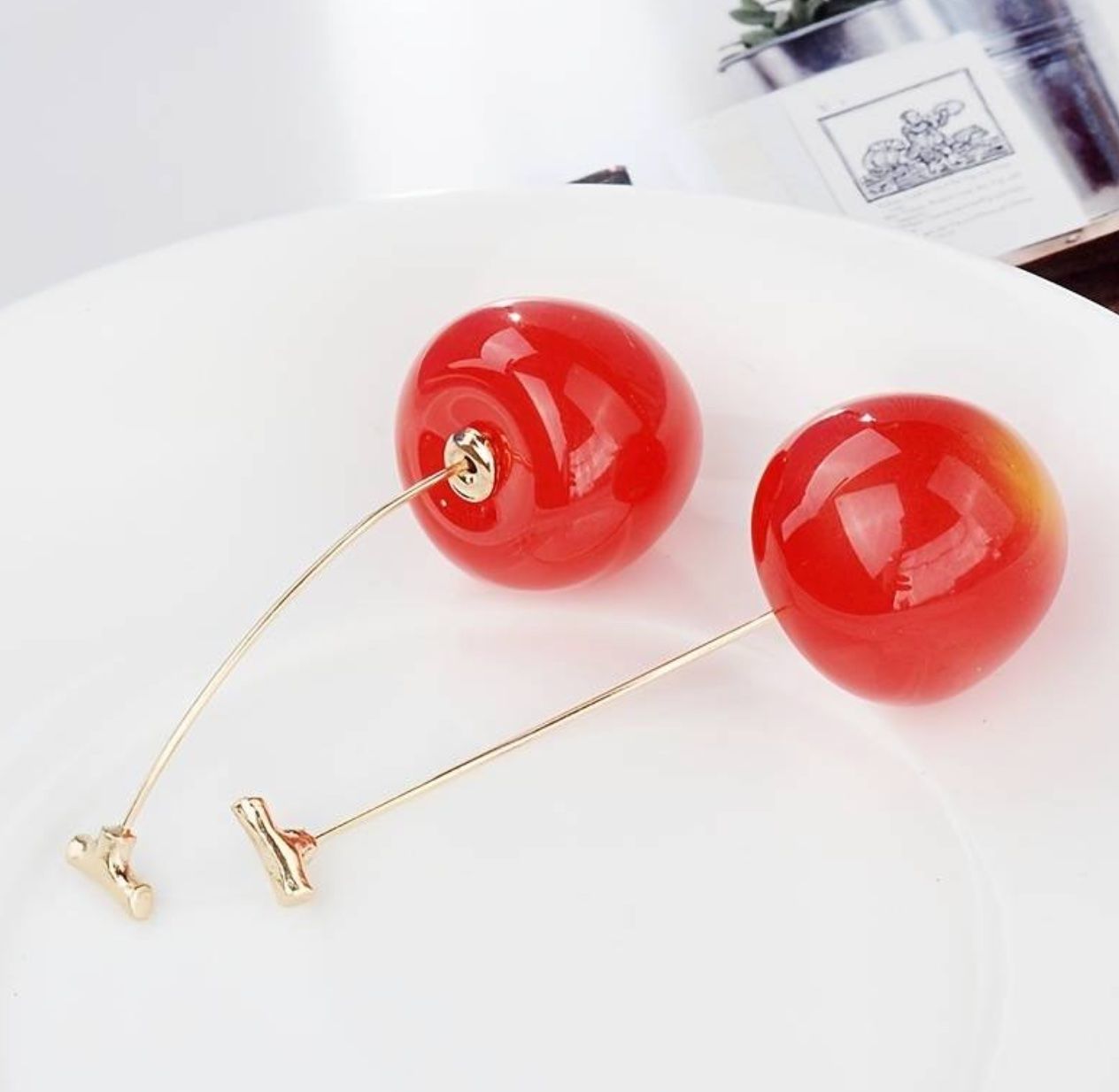 Ohrringe & -stecker: Ohrringe Kirschen hell (5.5 cm) – Neu und originalverpackt aus Laufen von Bellavitaboom 1