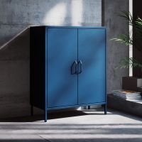 Aufbewahrungsschrank Regalschrank 80x101,5x40cm - Dunkelblau