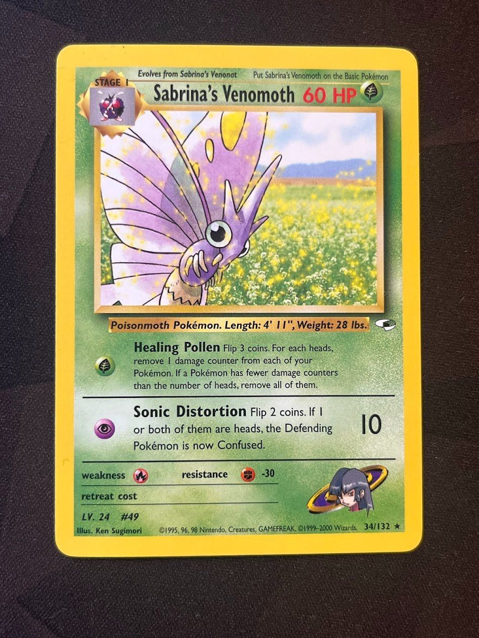 Pokémon Carte collezionabili: Pokemon -  Sabrinas Venomoth 34/132 GYm – Usato da schaan venduto da Schokoloco