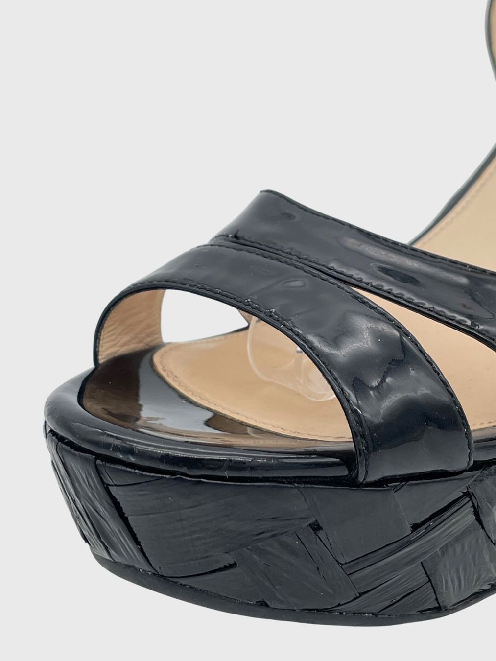 Prada Scarpe da donna: Prada Vernice Sandale mit Absatz EU 39 Schwarz – Usato da Zürich venduto da shoe_shop 4
