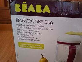 Beaba Babycook Duo Dampfgarer und Mixer in Weiss Rot