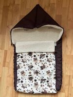 Hochwertiger Fusssack HANDMADE mit Schaffell - wie NEU
