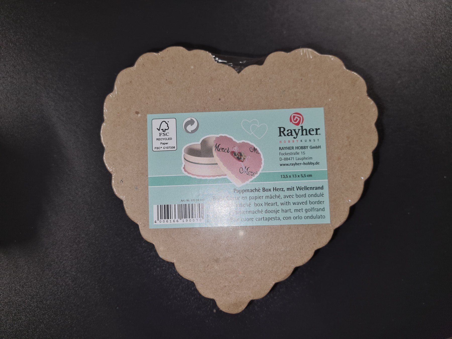 Altro in Decorazioni & Accessori: Pappmache Dose Box Herz klein – Nuovo e nell'imballaggio originale da Killwangen venduto da KIANA08