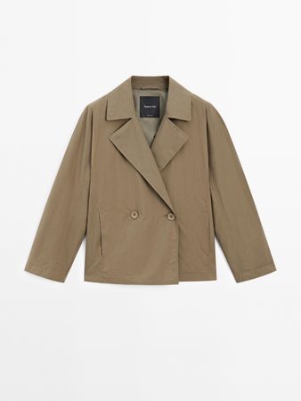 Massimo Dutti leichte Jacke, Khaki, Gr. M, neu