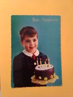 AK Buon Compleanno Vintage Italien Kind Junge Geburtstag