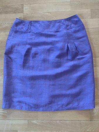 GERRY WEBER Rock, 88% Leinen, Gr. 44, Flieder