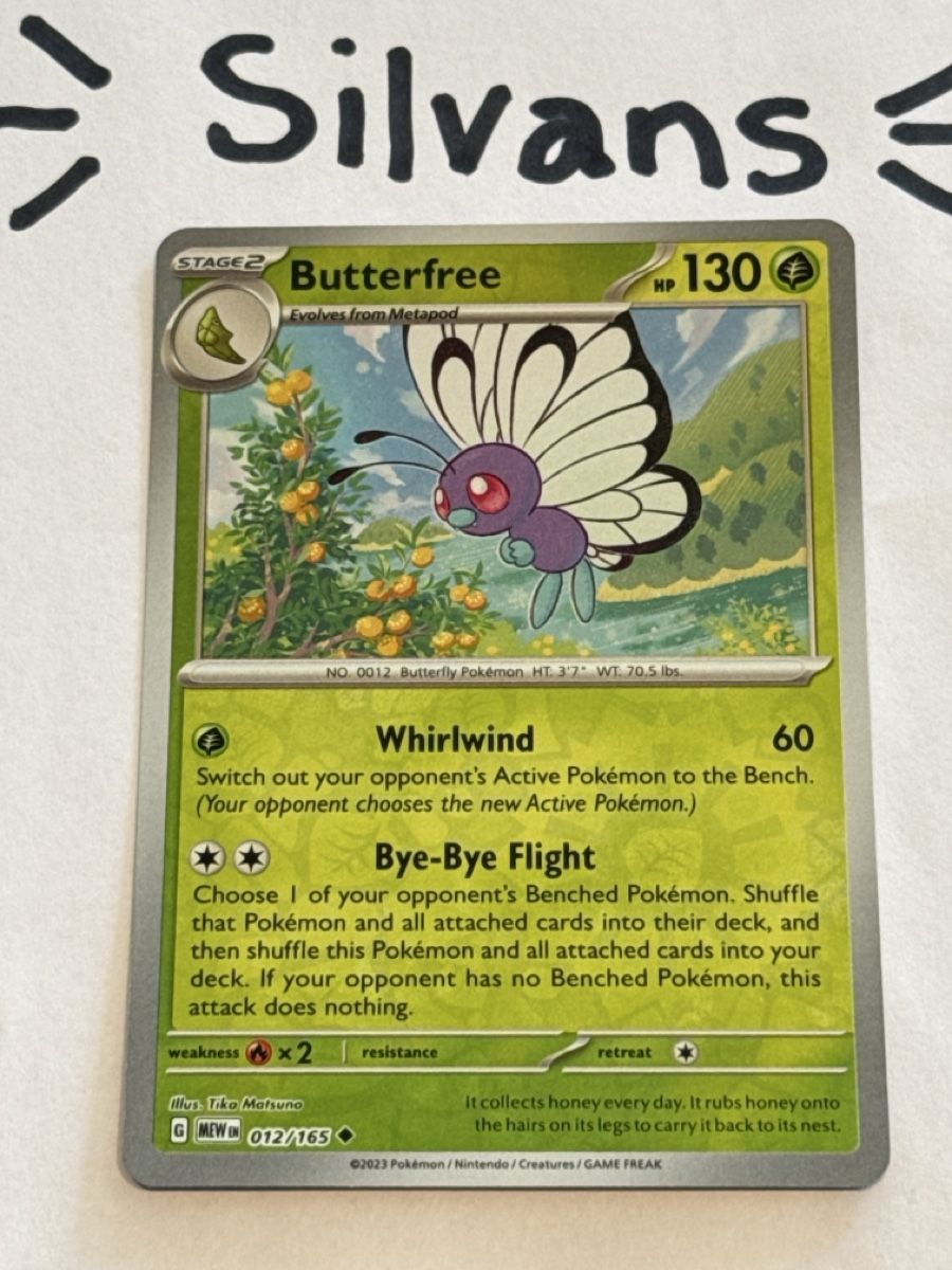 Pokémon Carte collezionabili: Butterfree Reverse Holo MEW 012 Englisch – Nuovo (secondo la descrizione) da Wil SG venduto da Silvans
