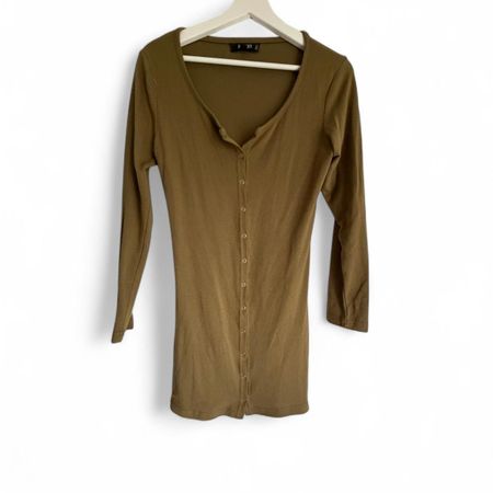 Missguided Women's Green and Khaki Casual-dresses