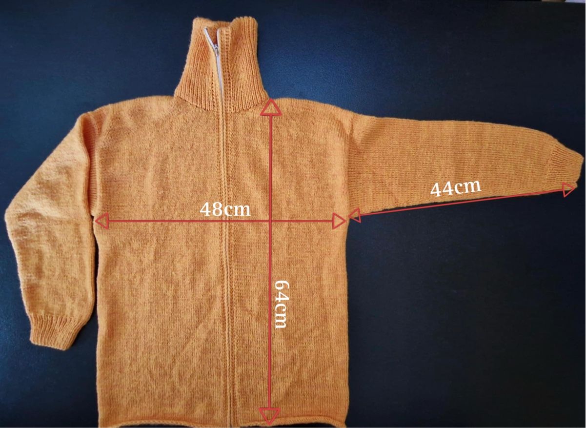 Jacken: Handgestrickte Strickjacke, orange – Neu (gemäss Beschreibung) aus Hittnau von Katzenherz 2