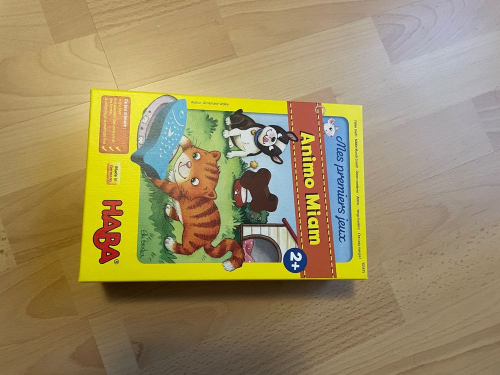 HABA Animo Miam: Gioco Da Tavolo Per Bambini Con Simpatici Animali (cane E Gatto), In Legno, Per Imparare E Divertirsi, Dai 2 Anni