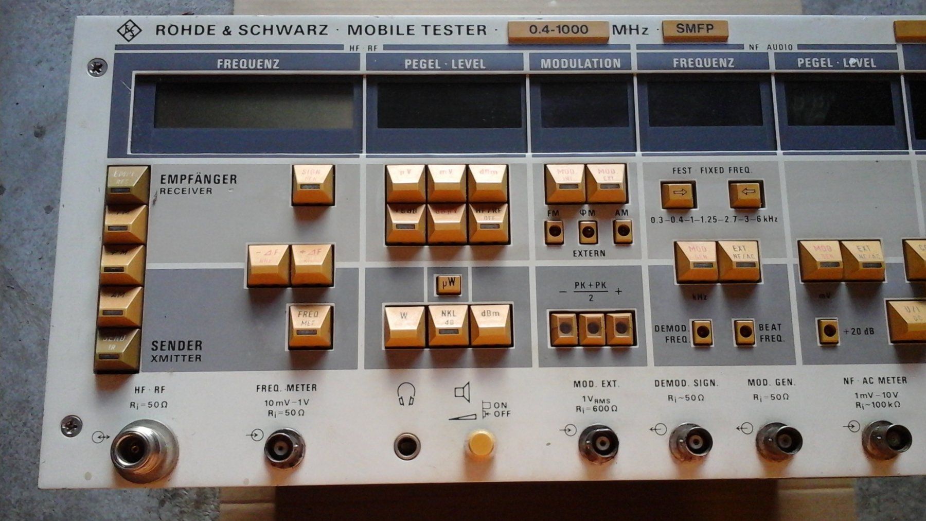 Messen: ROHDE & SCHWARZ SMFP Mobile Tester DEFEKT! – Defekt aus Farnern von Radiovox 1