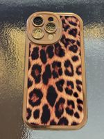 Handy Cover Leopard Gold Design für iPhone 15 pro Max