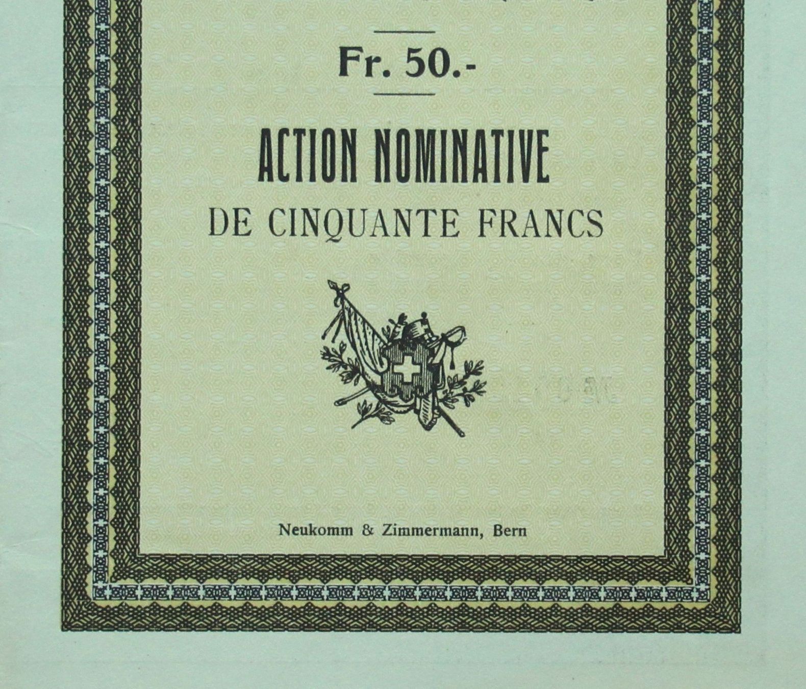 Documenti: original 2 SCHWEIZERISCHE UNIFORMENFARBIK AG Bern 1921 – Usato da Lohn-Ammannsegg venduto da rrrikko