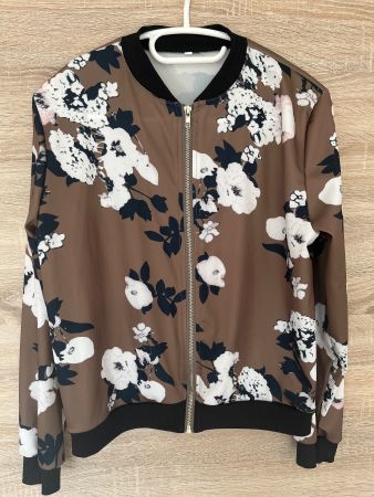 Braune Sommer Jacke mit Blumen Muster, Top Zustand!