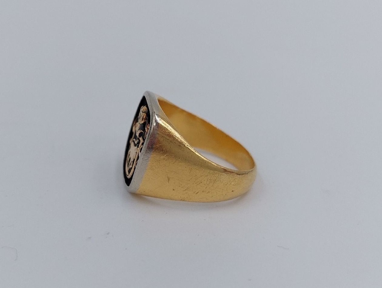 Anelli: Herren Ring mit Wappen Gold 750 – Usato da Dielsdorf venduto da anabur 5