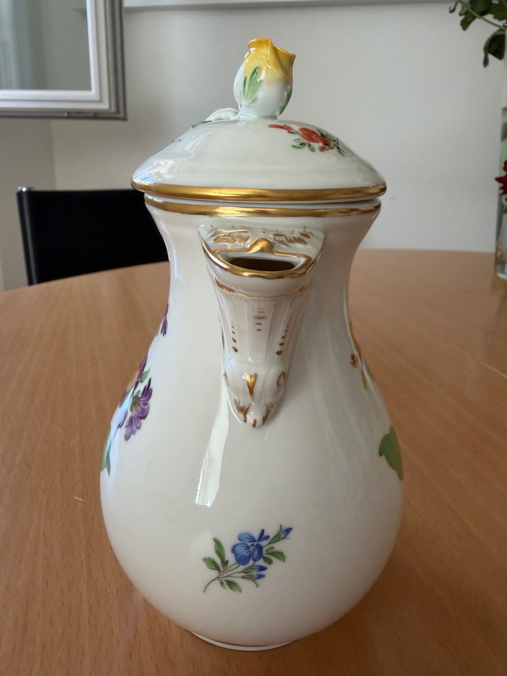 Teiere: Meissen Tee oder Kaffe Kanne mit gelber Rose – Usato da Nussbaumen AG venduto da normajeanbaker 3