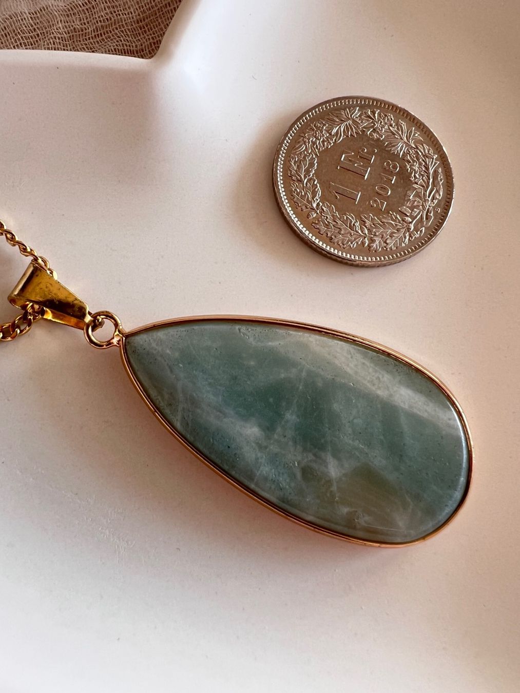 Ciondoli: Collier avec pendentif en amazonite - Amazonit Anhänger – Nuovo e nell'imballaggio originale da Pully venduto da sunaddict 2