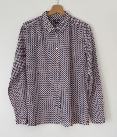 Marc O'Polo Damen Bluse Gr. 44 XL Bunt - Organic Punkt - Top