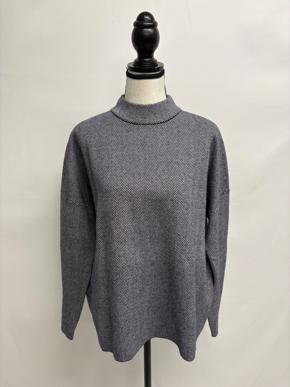 Maglioni & Felpe: Kate Storm Pullover Fischgratmuster Gr. XL blau Turtleneck – Nuovo (secondo la descrizione) da Regensdorf venduto da secondchancefashion