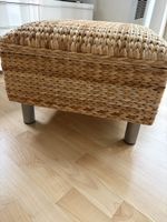 Hocker aus geflochtener Wasserhyazinthe 50x50x36cm