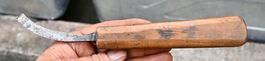 antiker gebogener Schnitzbeitel 8mm geschmiedet