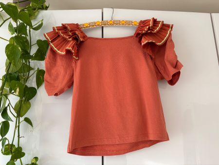 LILLY BROWN T-Shirt mit Statement-Ärmeln Gr. One Size