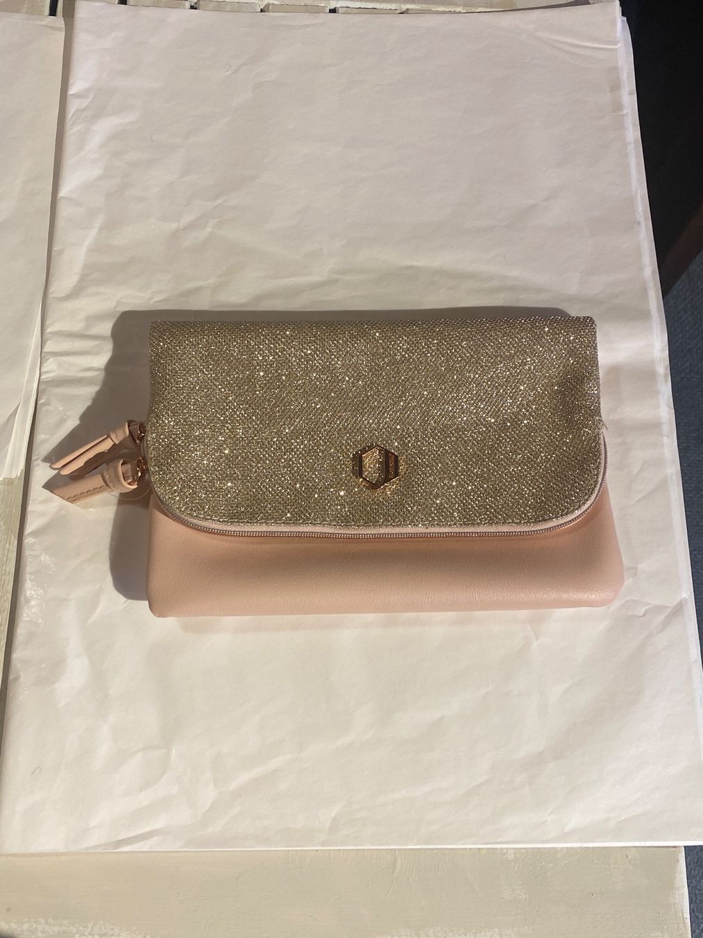 Kosmetikkoffer: KOSMETIKTASCHE-VINTAGE,ROSA-GLITZER – Neu (gemäss Beschreibung) aus Meienried von ManuelaBoutique