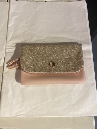 KOSMETIKTASCHE-VINTAGE,ROSA-GLITZER