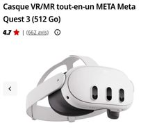 Casque VR META Quest 3 (512 Go)