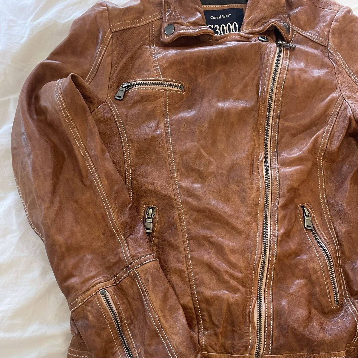 Massimo Dutti Giacche: Braune Leder Jacke – Usato da Wabern venduto da alestae 1