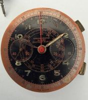 Zifferblatt und Uhrwerk von Chronographe Suisse aus Roségold