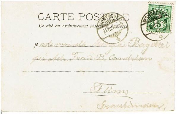 Cartoline postali: Mont-Fleuri et la Dent du Midi, 1904 – Usato da Flims - Dorf venduto da Stagediver 1