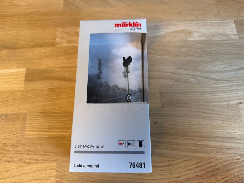 Märklin 76481 H0 Signal lumineux de la DB Signal davertissement avec feu supplémentaire
